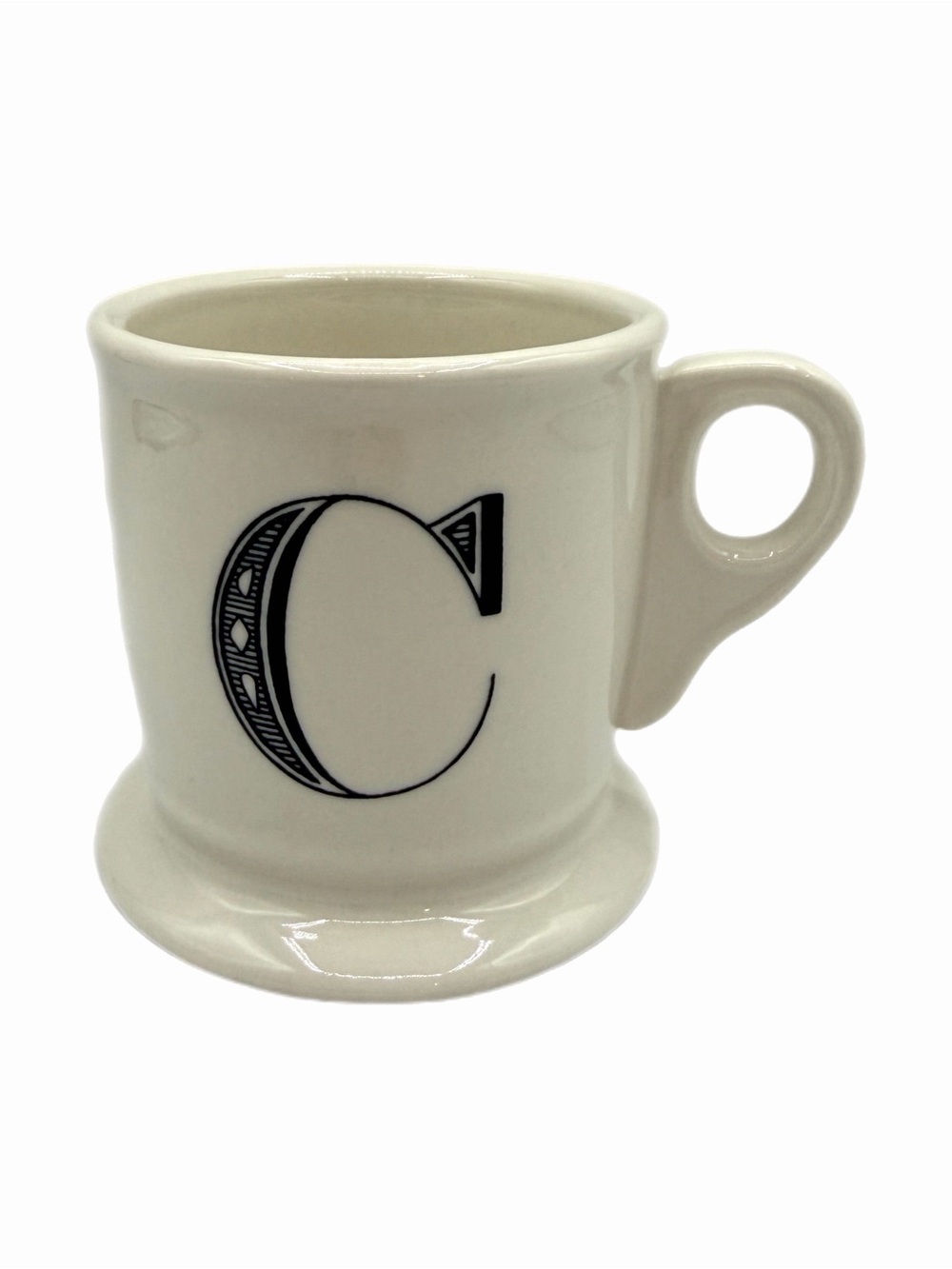 Anthropologie “C” Initial Retro Shaving Coffee Mug